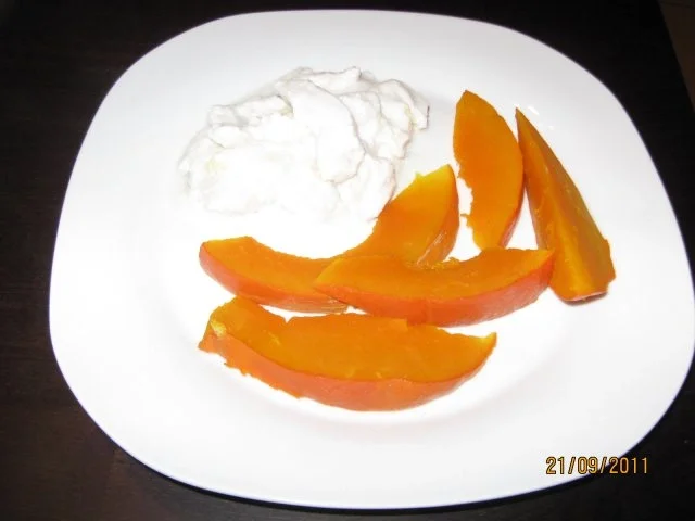 Kokoshähnchen mit Kürbisstreifen - Rezept