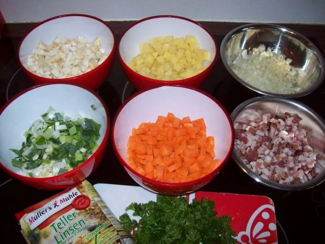 Linsen-Eintopf mit Teller-Linsen - Rezept - Bild Nr. 3