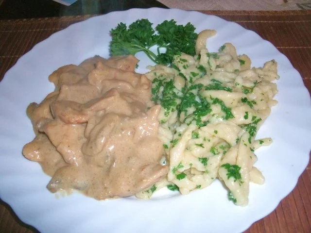 Hähnchen-Champignongeschnetzeltes - Rezept