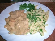 Hähnchen-Champignongeschnetzeltes - Rezept