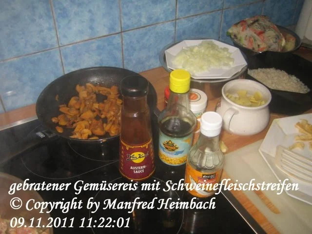 Rezept: Reis – gebratener Gemüsereis mit Schweinefleischstreifen Bild Nr. 5 Reis – gebratener Gemüsereis mit Schweinefleischstreifen - Rezept - Bild Nr. 5