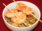 Reissalat mit Curry Gambas - Rezept