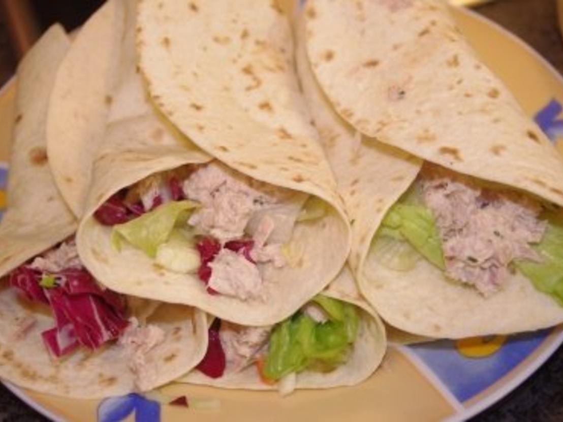 Wraps mit Thunfisch und Salat - Rezept mit Bild - kochbar.de