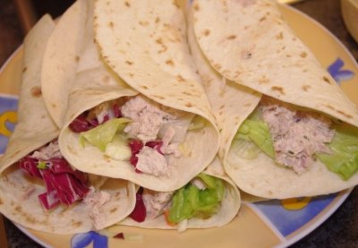 Bilder für Wraps mit Thunfisch und Salat - Rezept