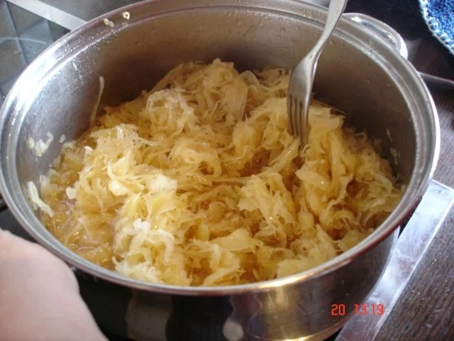 Blut- und Leberwurst ( Wellwürste ) mit Sauerkraut und Salzkartoffeln - Rezept - Bild Nr. 10