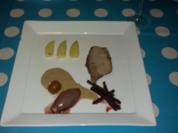 Rinderschulter | Umeboshi-Schalotten-Kompott | Rote Bete | schwarzer Knoblauch | Bratapfel - Rezept