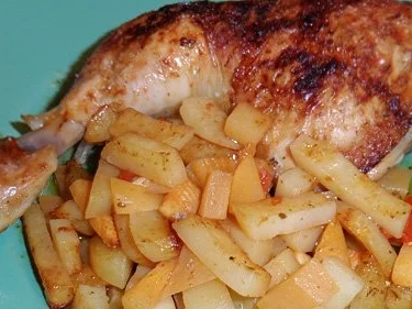 Rezept: Hähnchenbollen auf Wurzel-/Knollen Bild Nr. 3 Hähnchenbollen auf Wurzel-/Knollen - Rezept - Bild Nr. 3