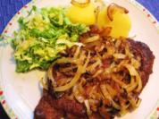 Rezept: Zwiebel-Schnitzel (eine Rettungs-Aktion) ... Zwiebel-Schnitzel (eine Rettungs-Aktion) ... - Rezept