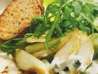 Salat -Rucola-Birne und Roquefort - Rezept