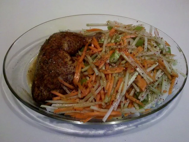 Geflügel: Hähnchenschenkel mit Ofengemüse - Rezept - Bild Nr. 4