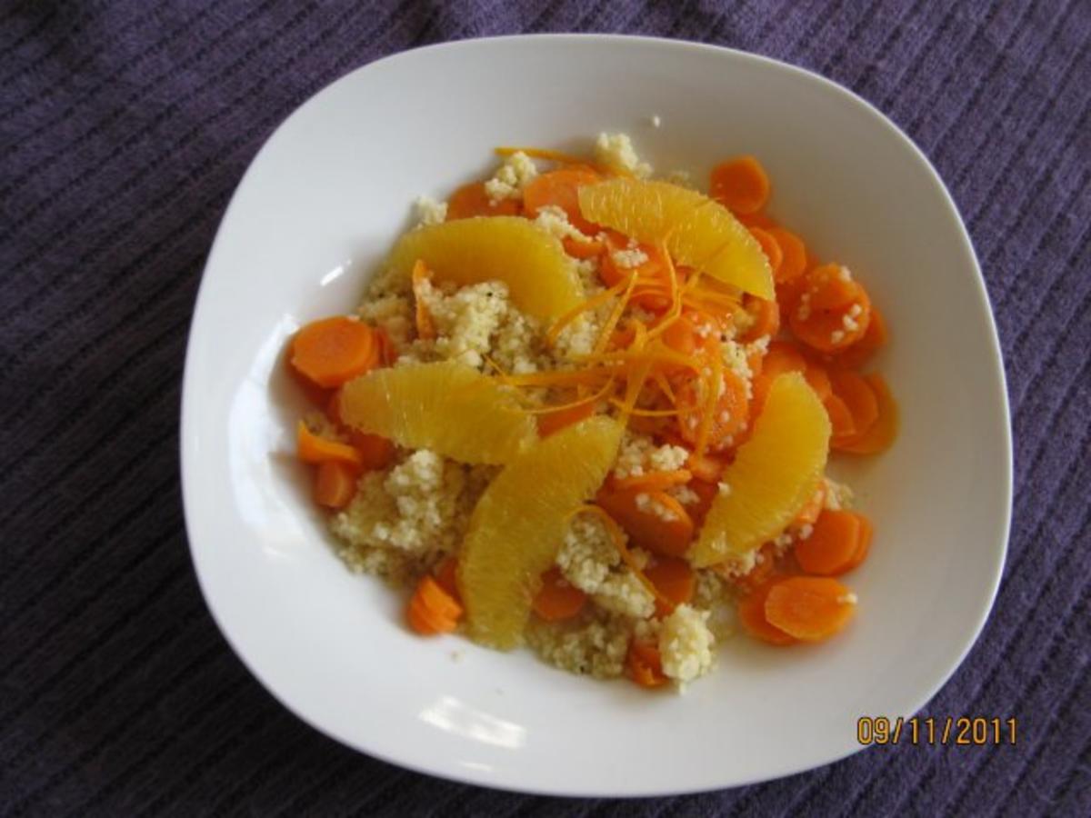 Orangen - Möhren - Couscous - Rezept