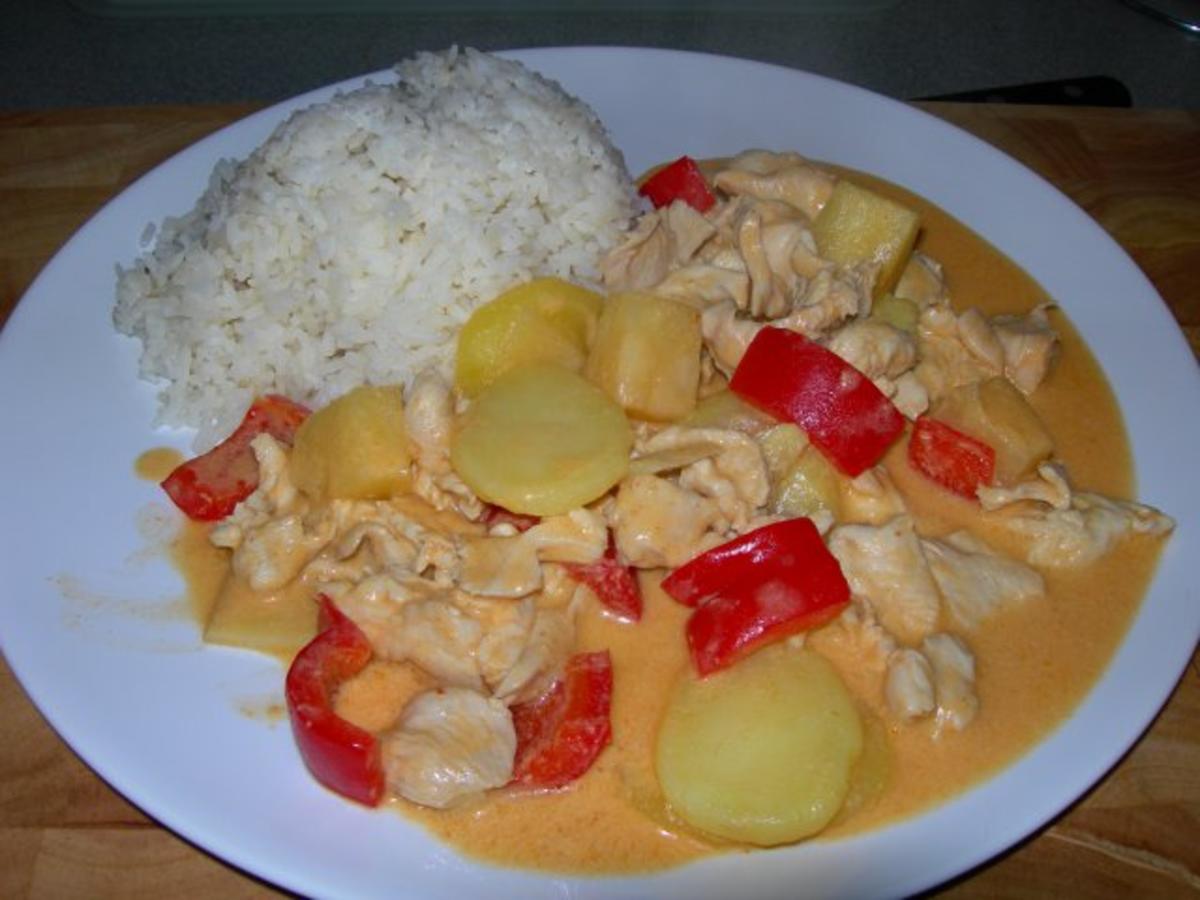 Rot Curry mit Hühnerfleich - Rezept