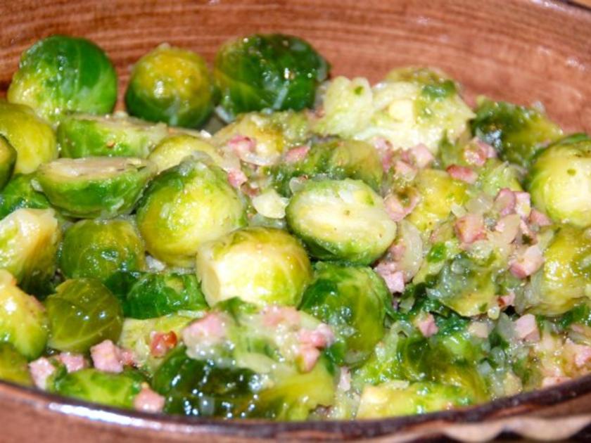GLASIERTER ROSENKOHL MIT SPECK - schnell &amp; einfach - 217 kcal/100g