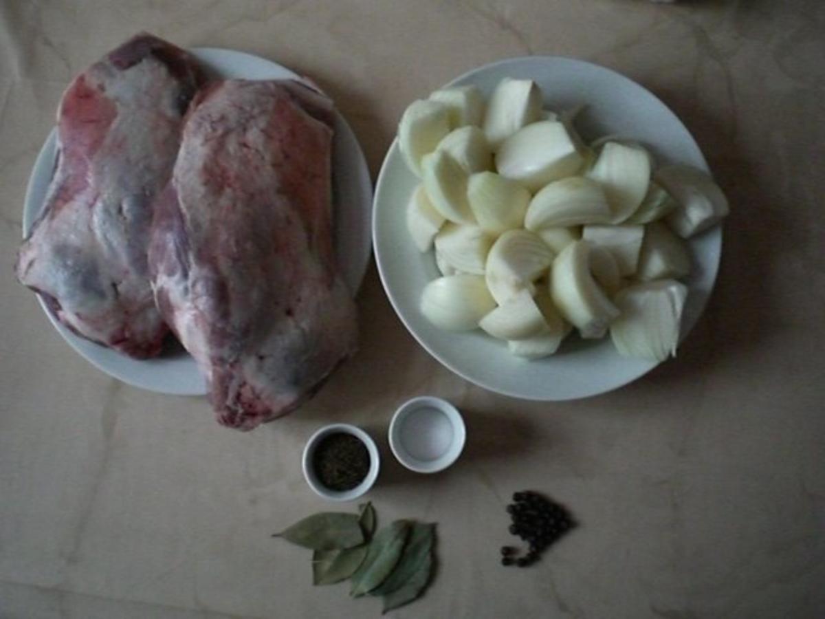 Hammelbollenfleisch mit Stampfkartoffeln ( nächsten Tag grüne Bohneneintopf ) - Rezept