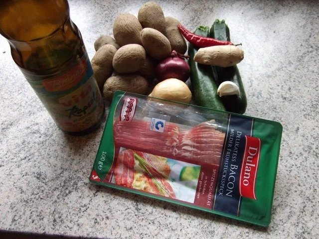 Bratkartoffeln mit Zucchini und Bacon Dieter´s Art - Rezept - Bild Nr. 2
