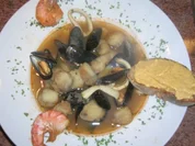 Provencialischer Fischtopf mit Pernod abgeschmeckt,  und Rouille - Rezept