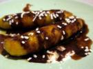 Glasierte Babybananen mit Schokoladensauce - Rezept