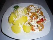 Paprika - Fleisch - Pfanne - Rezept