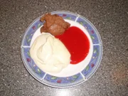 Vanillemousse + Schokomousse + Himbeermus - Rezept