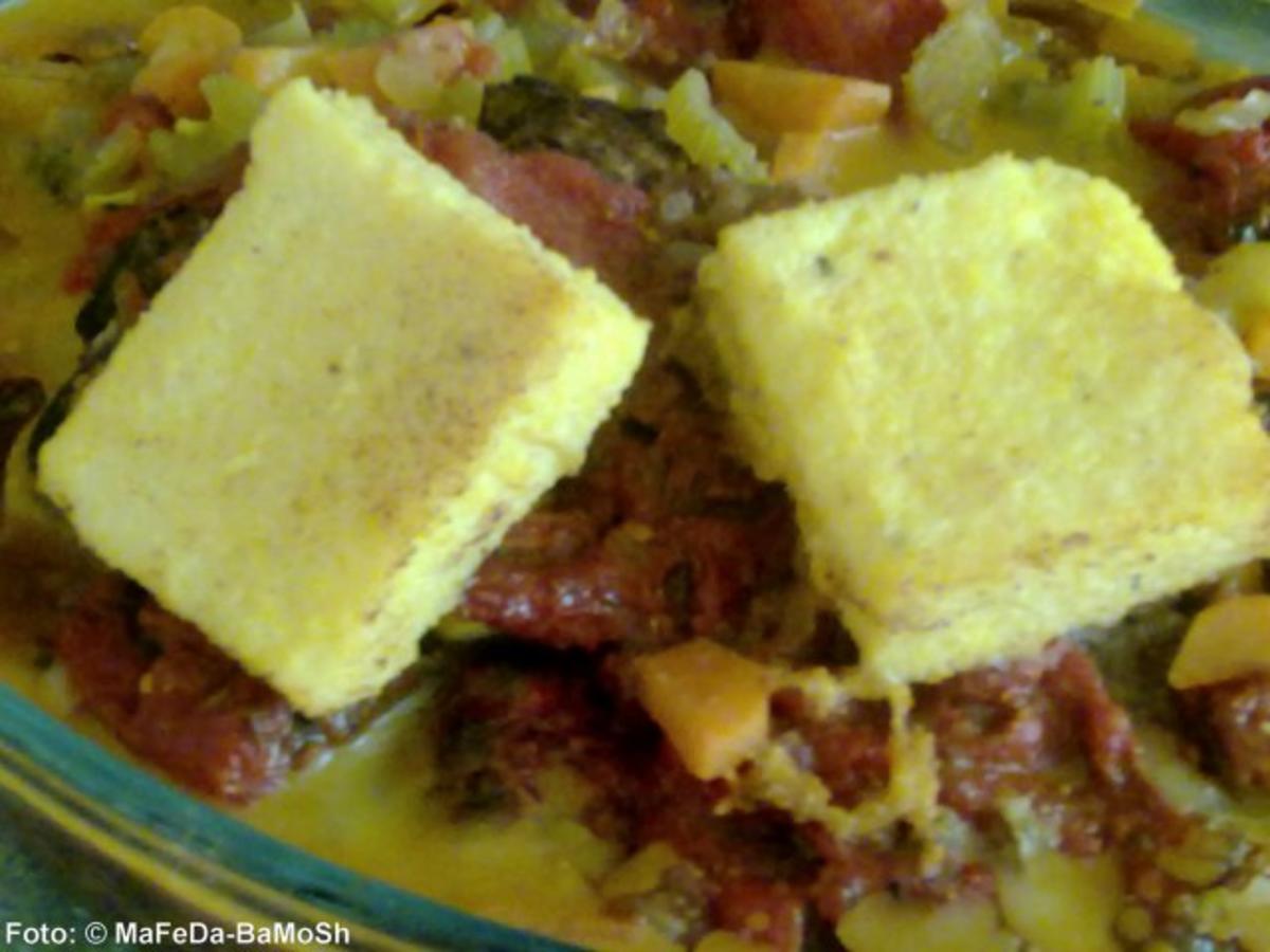 Gebackene Polenta-Schnitten - Rezept