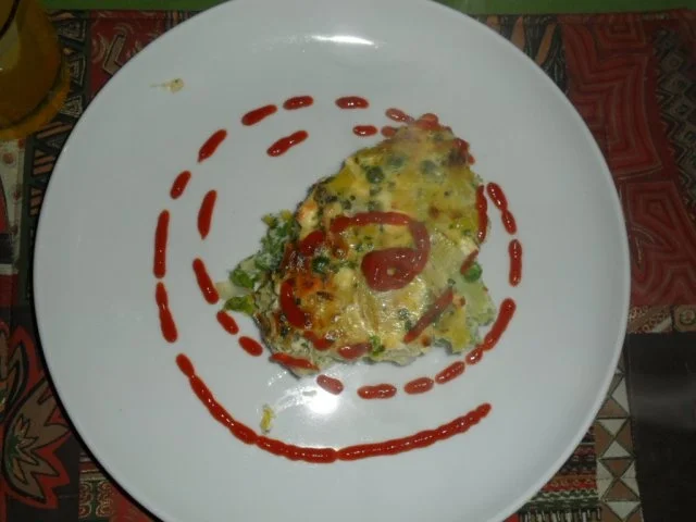 Erbsen- Lauch- Fritatta - Rezept