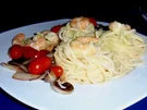Riesengarnelen in scharfer Soße mit Spaghetti und Buttergemüse - Rezept