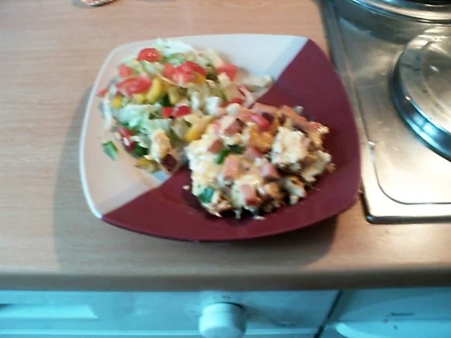 Rezept: Leberkäspfanne mit Paprika und Ei Bild Nr. 9 Leberkäspfanne mit Paprika und Ei - Rezept - Bild Nr. 9