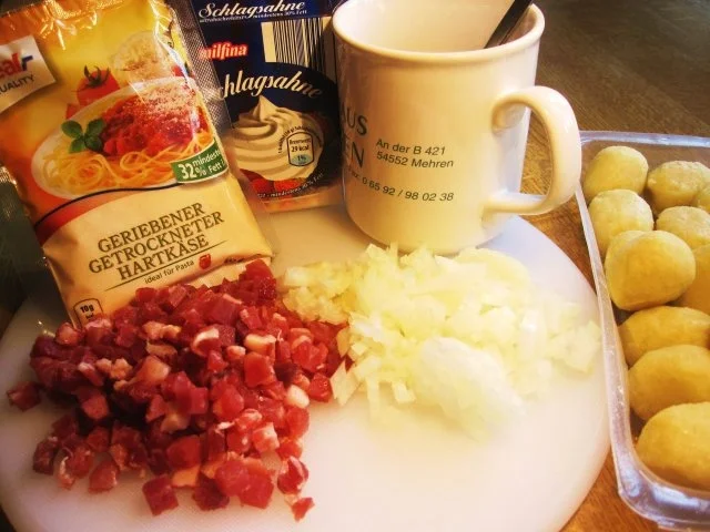 Gnocchi mit rahmiger Schinkensoße - Rezept - Bild Nr. 2