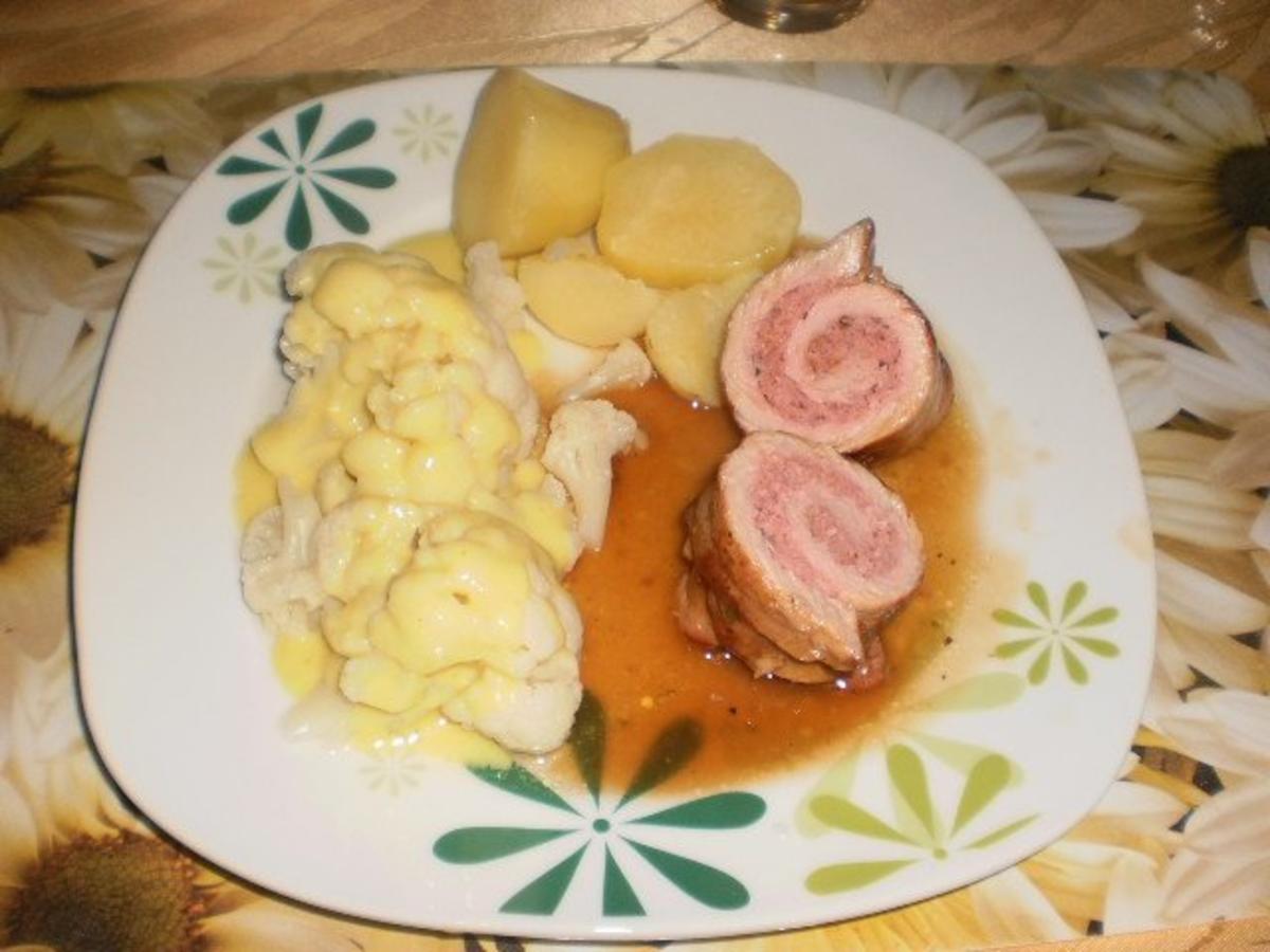 Bilder für Schnitzelröllchen zu Blumenkohl - Rezept