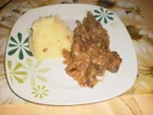 Leber in Zwiebelrahmsauce an Kartoffelstampf - Rezept