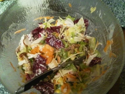 Süßscharfes Hähnchen mit Salätchen - Rezept - Bild Nr. 2