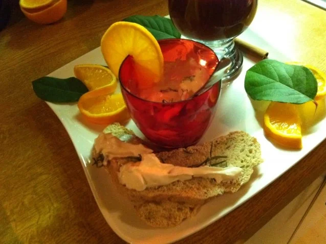 Datteln-Gewürz-Süppchen.. mit Ziegenkäsedip.. dazu Ciabatta - Rezept - Bild Nr. 7