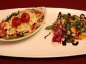 Baby-Lasagne an Blattsalat - Rezept