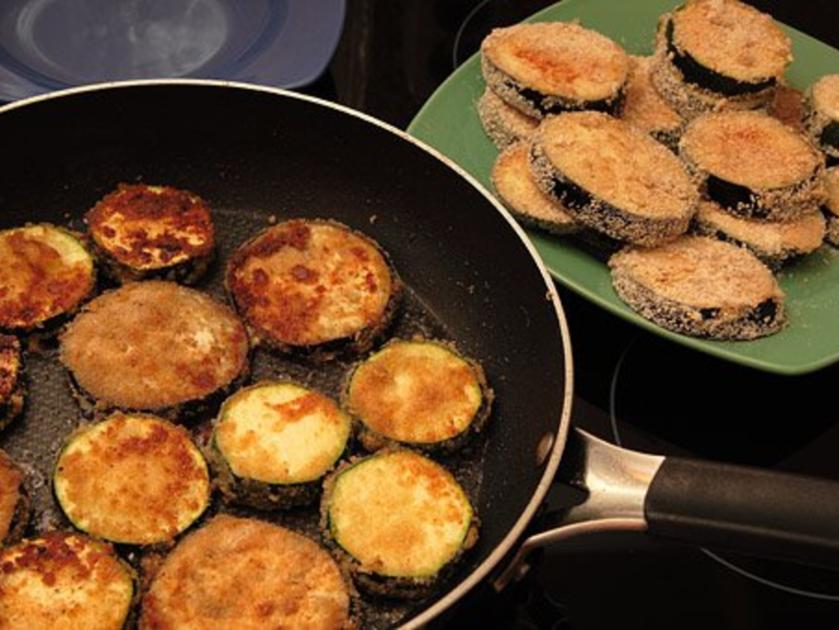 Paniertes Gemüse Auberginen und Zucchini - einfach - von orphyllia