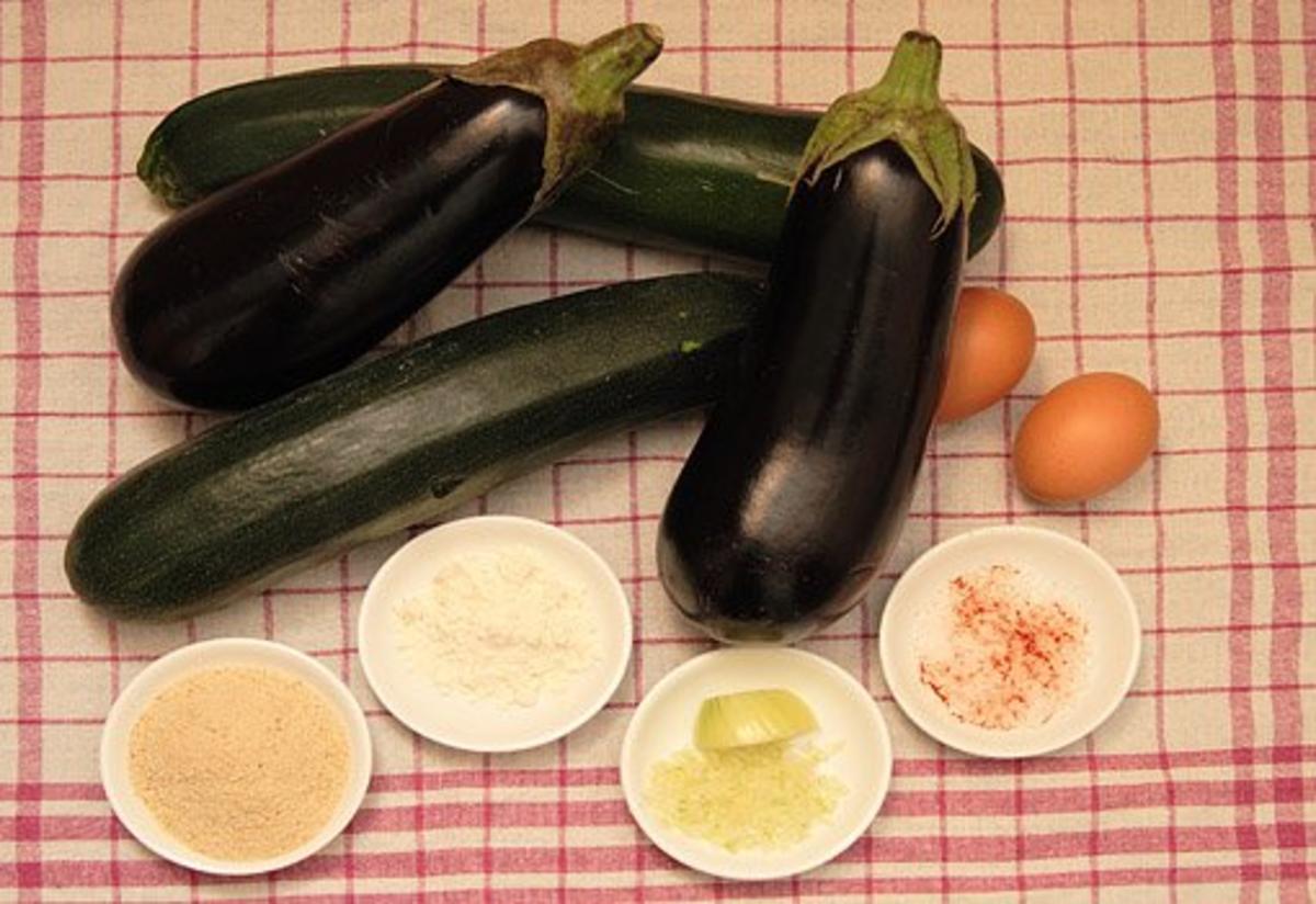 Paniertes Gemüse - Auberginen und Zucchini - Rezept - Bild Nr. 2