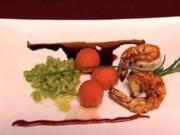 Gebratene Gambas mit Salat von Sellerie und Honigmelone (Antonio Putignano) - Rezept