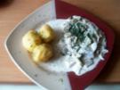 Saure Heringe schwimmen in Dillsosse - Rezept