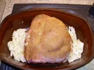 Putenoberkeule im Römertopf - Rezept