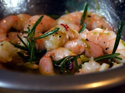 Rezept: Spaghetti in Cognac-Rahm mit marinierten Garnelen Bild Nr. 3 Spaghetti in Cognac-Rahm mit marinierten Garnelen - Rezept - Bild Nr. 3