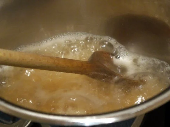 Rezept: Spaghetti in Cognac-Rahm mit marinierten Garnelen Bild Nr. 4 Spaghetti in Cognac-Rahm mit marinierten Garnelen - Rezept - Bild Nr. 4