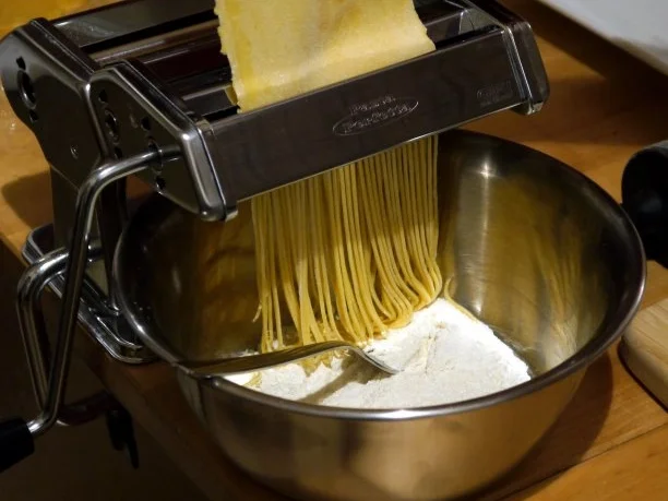 Rezept: Spaghetti in Cognac-Rahm mit marinierten Garnelen Bild Nr. 6 Spaghetti in Cognac-Rahm mit marinierten Garnelen - Rezept - Bild Nr. 6