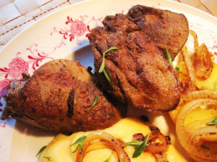 Gänseleber mit Apfel und Zwiebeln - einfach - von mimi