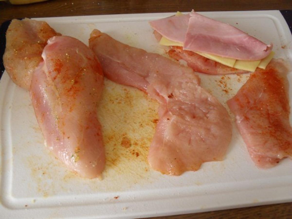 Hühnerbrust paniert - gefüllt mit Schinken und Käse - aus Witwe Bolte`s Hühnerstall - Rezept - Bild Nr. 2