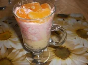 Mandelpudding mit Erdbeersahne - Rezept