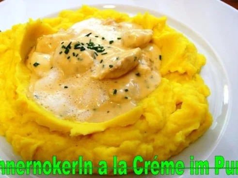 Huehner-Nockerln in Kartoffel-Puerrée EURO 5,55  für 4 Pers. - Rezept