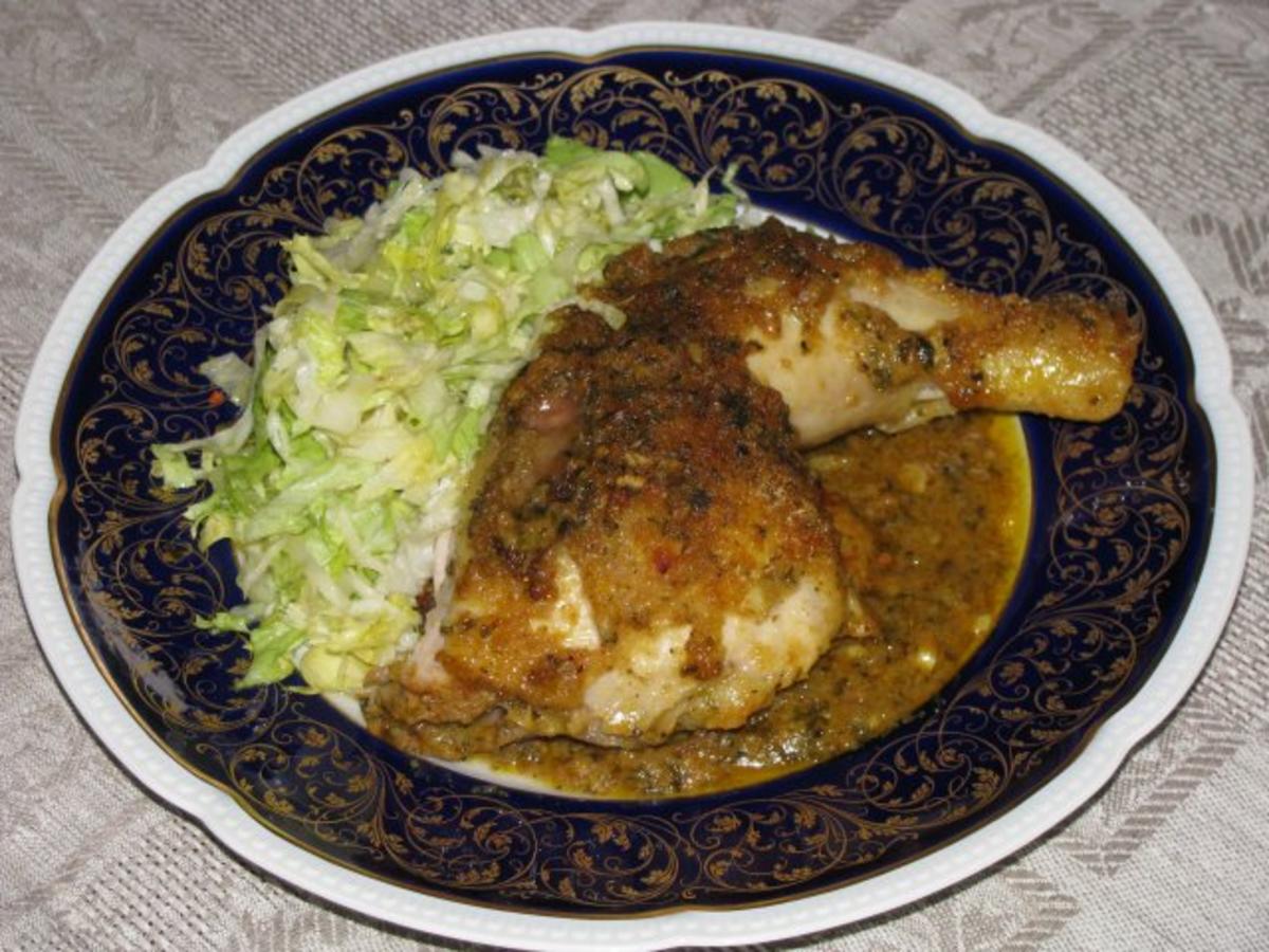 Geflügel: Huhn in Brotsoße - Rezept