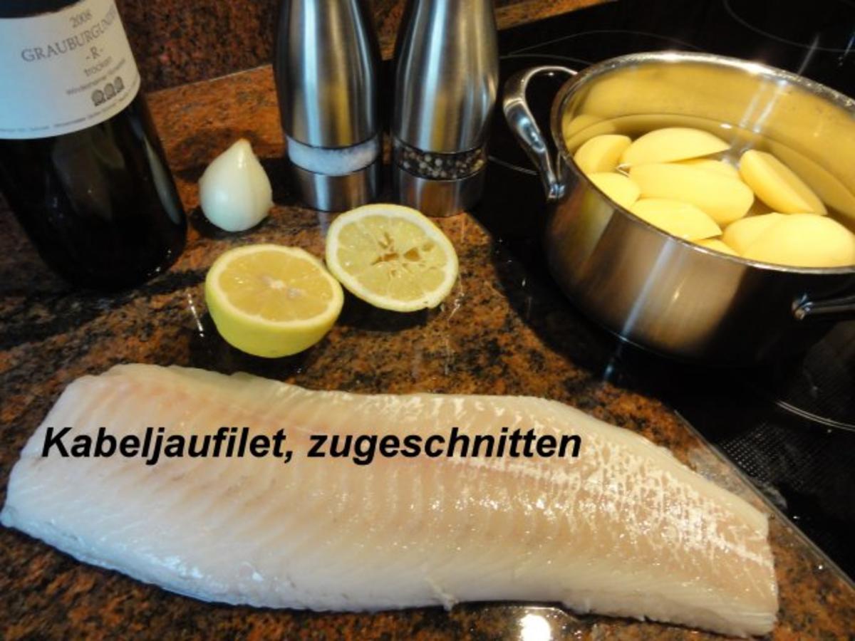 Fisch:    KABELJAU an Weißwein-Sahne-Sauce - Rezept - Bild Nr. 2