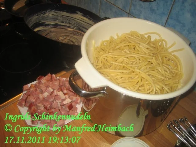 Nudeln – Ingrid’s feine Schinkennudeln - Rezept - Bild Nr. 2
