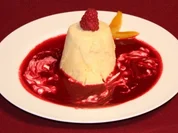 Mangoparfait auf Himbeerpüree - Rezept
