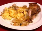 Gebratene Wachteln mit frischer Pasta und Trauben-Trüffel-Soße - Rezept